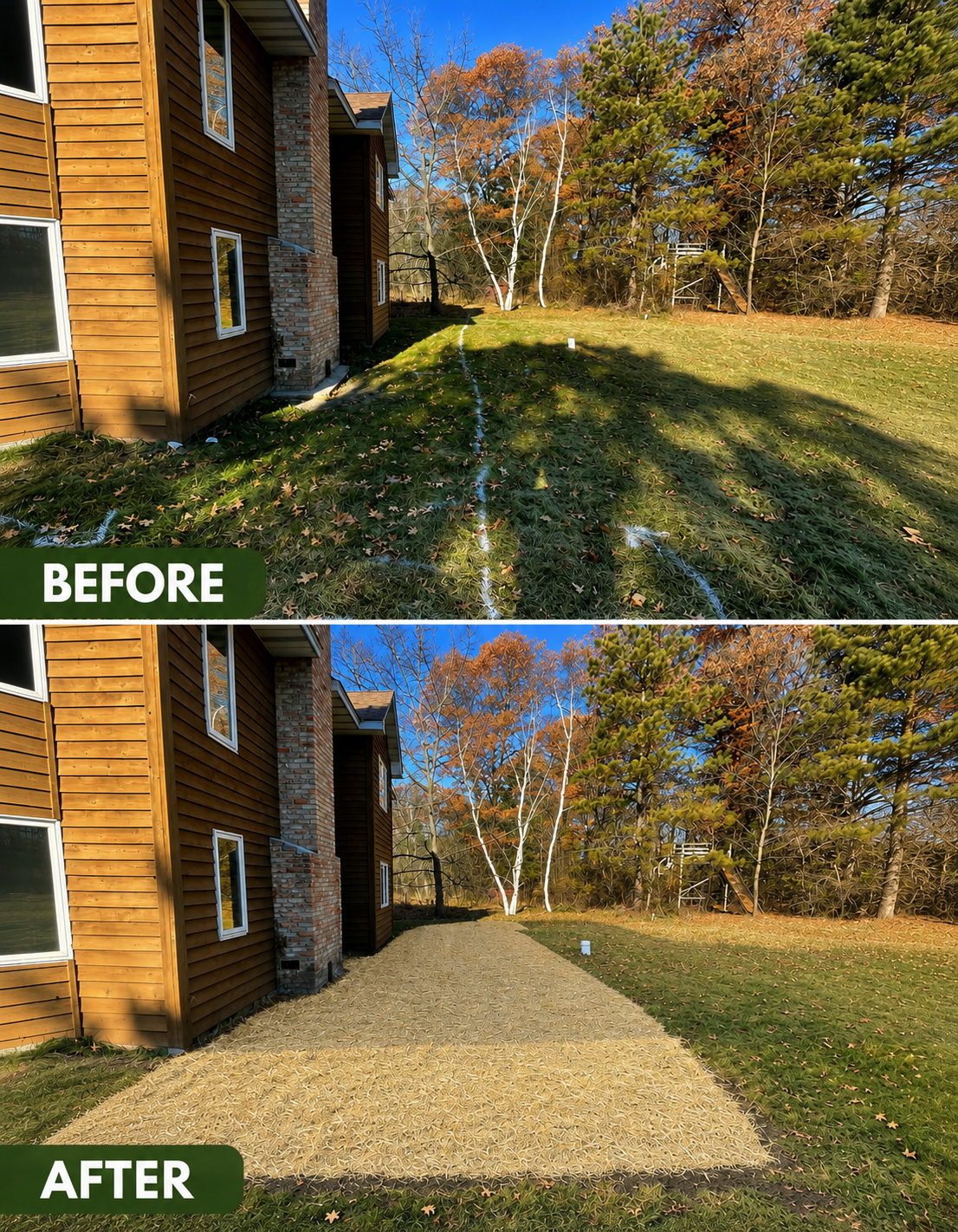 Residential yard grading and drainage correction in the Twin Cities