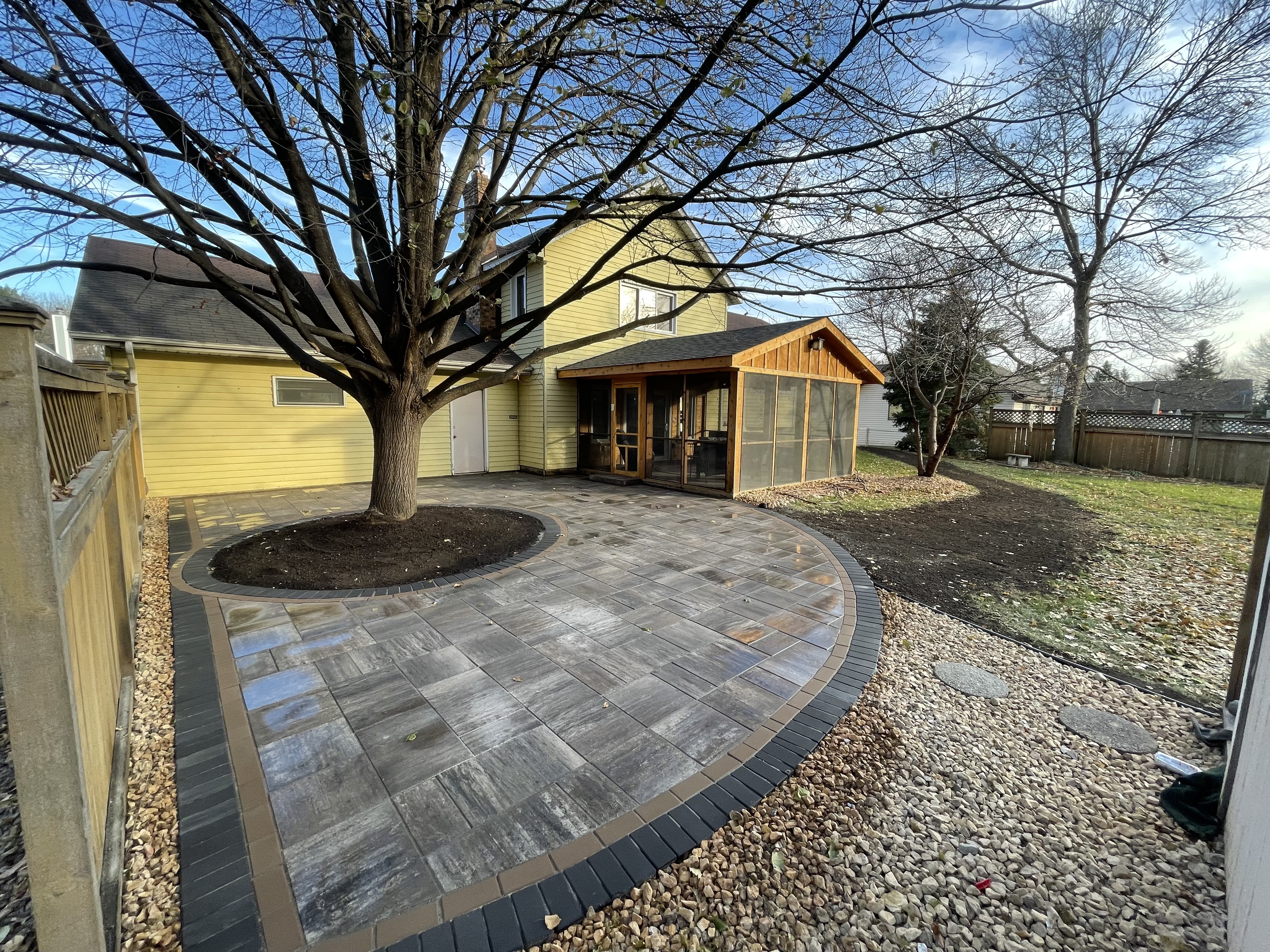 Backyard Patio Tree Ring